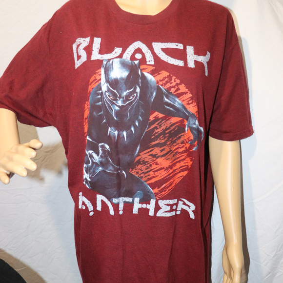 Black Panther Marvel Hero Cat Shirt Red XL - Picture 4 of 5